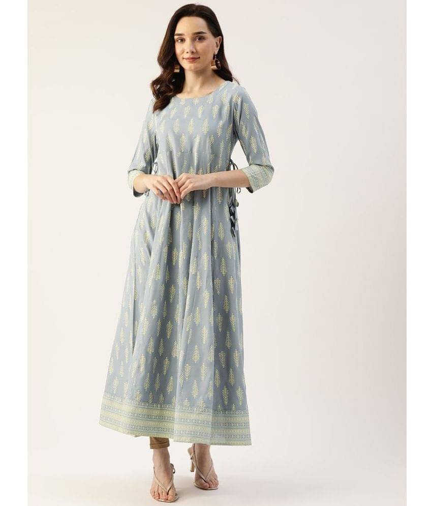     			HISHAM - Grey Rayon Women's Anarkali Kurti ( Pack of 1 )