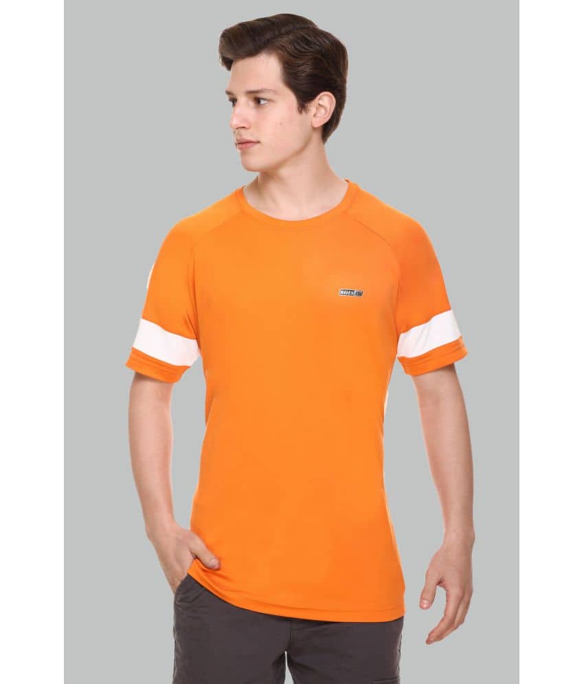 RF RAVES - Orange Polyester Regular Fit Men's T-Shirt ( Pack of 1 )