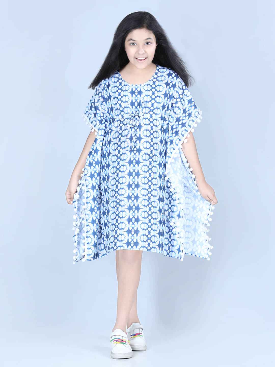 StyleStone Cotton Blend Kaftan For Girls ( Pack of 1 , Blue ) StyleStone Cotton Blend Kaftan For Girls ( Pack of 1 , Blue )