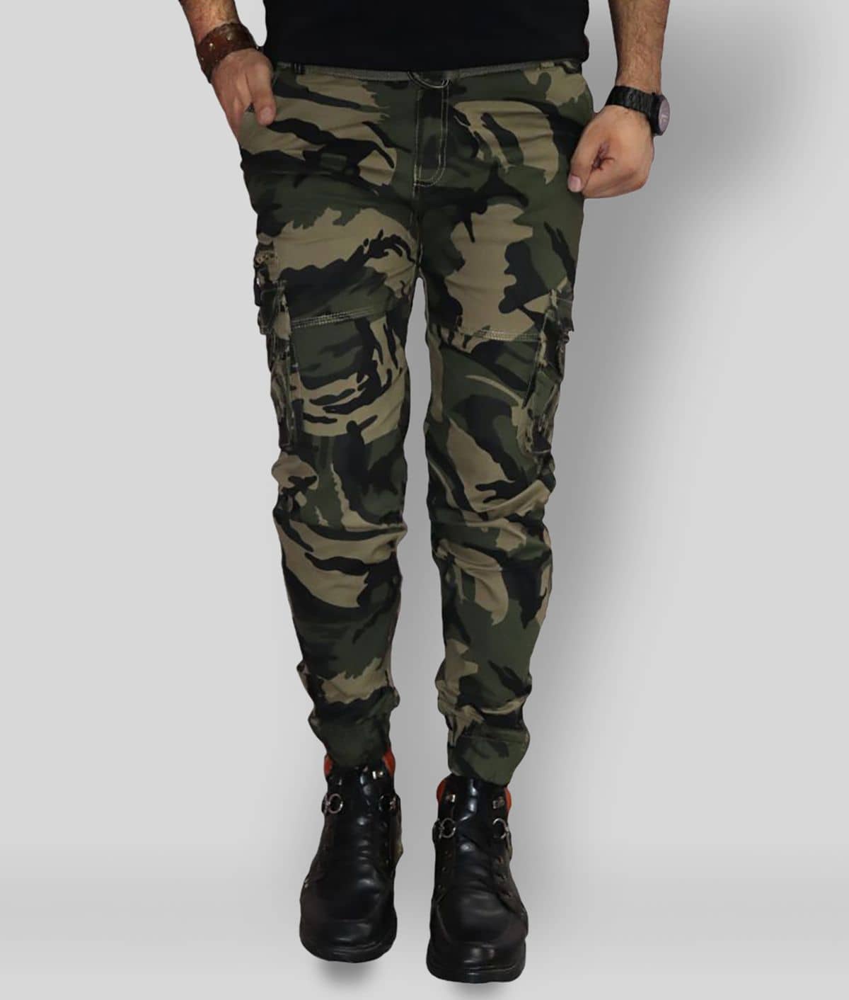 Urban Legends - Purple Cotton Regular-Fit Men's Cargos ( Pack of 1 ) - Trousers | Buy online on ZillyBuy