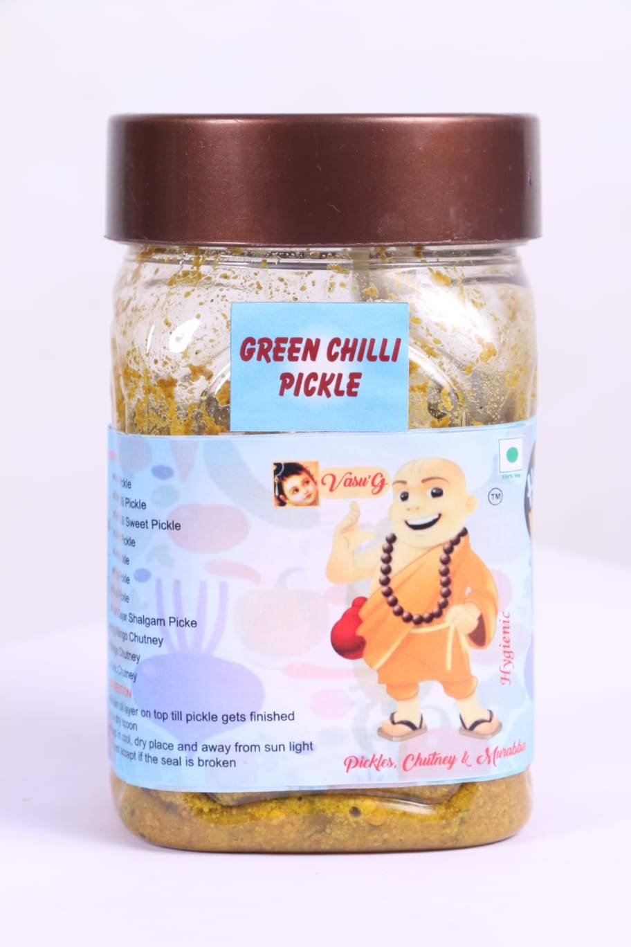 Vasu'G Green Chilli Pickle Pickle 500 g Vasu'G Green Chilli Pickle Pickle 500 g