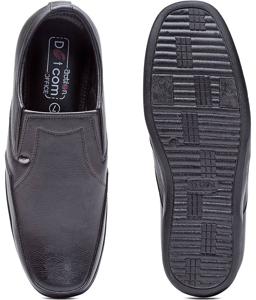 Action - Black Men's Slip On Formal Shoes