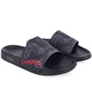 Campus Black Men's Slide Flip Flop  (Pair of 1)