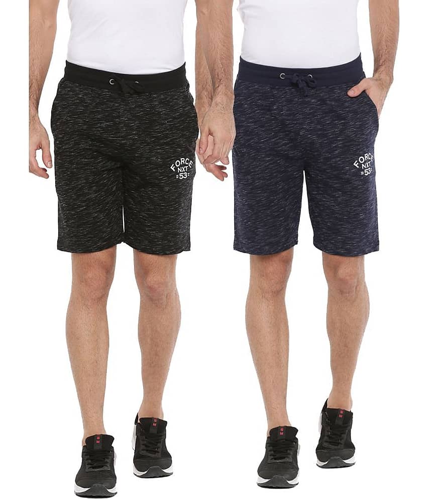 Force NXT - Multi Cotton Men's Shorts ( Pack Of 2 ) - Shorts | Buy online on ZillyBuy