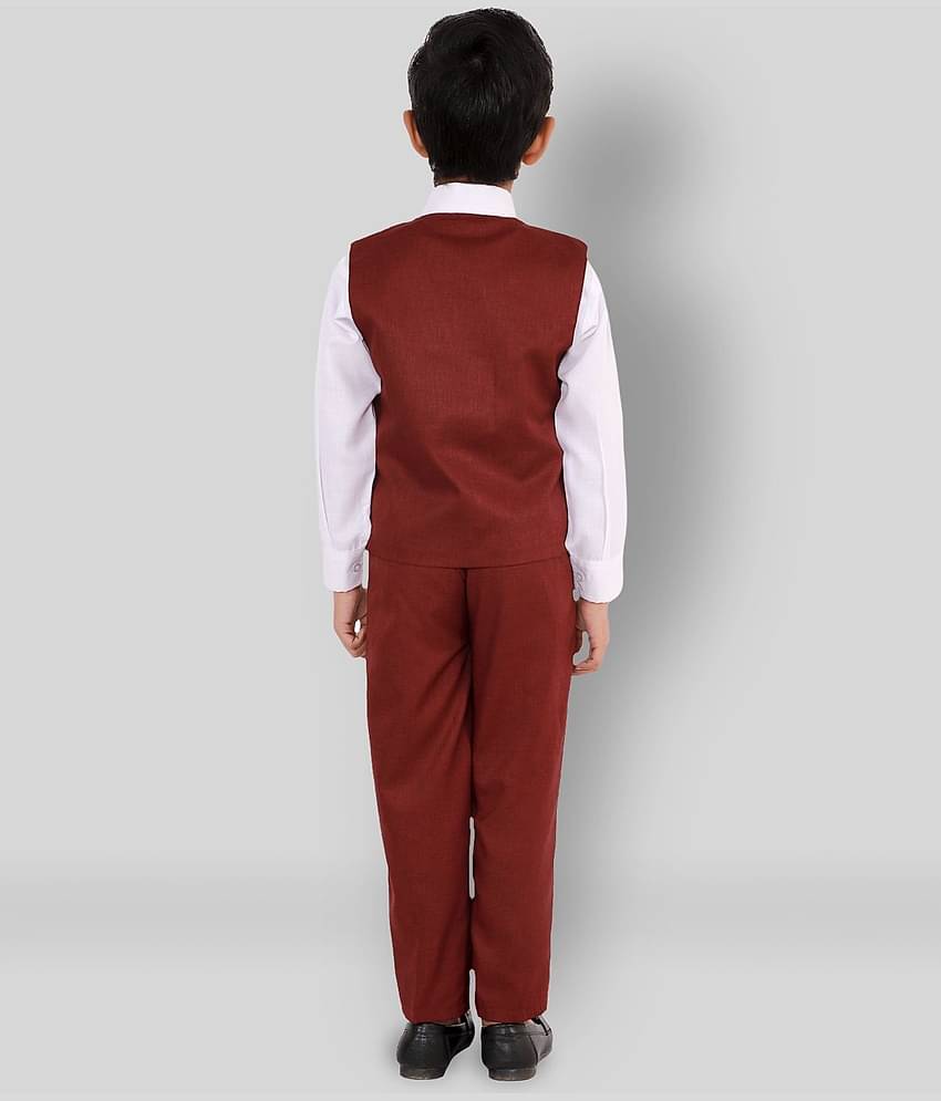 Fourfolds Pack of 1 Boys Cotton Blend Shirt & Pants Set ( Blue )