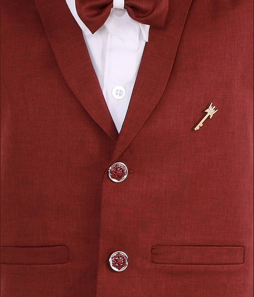 Fourfolds Pack of 1 Boys Cotton Blend Shirt & Pants Set ( Blue )