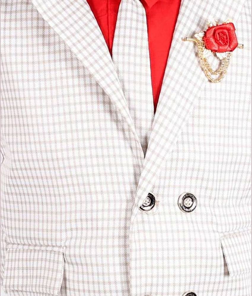 Fourfolds Pack of 1 Boys Cotton Blend T-Shirt & Pants Set ( Red )