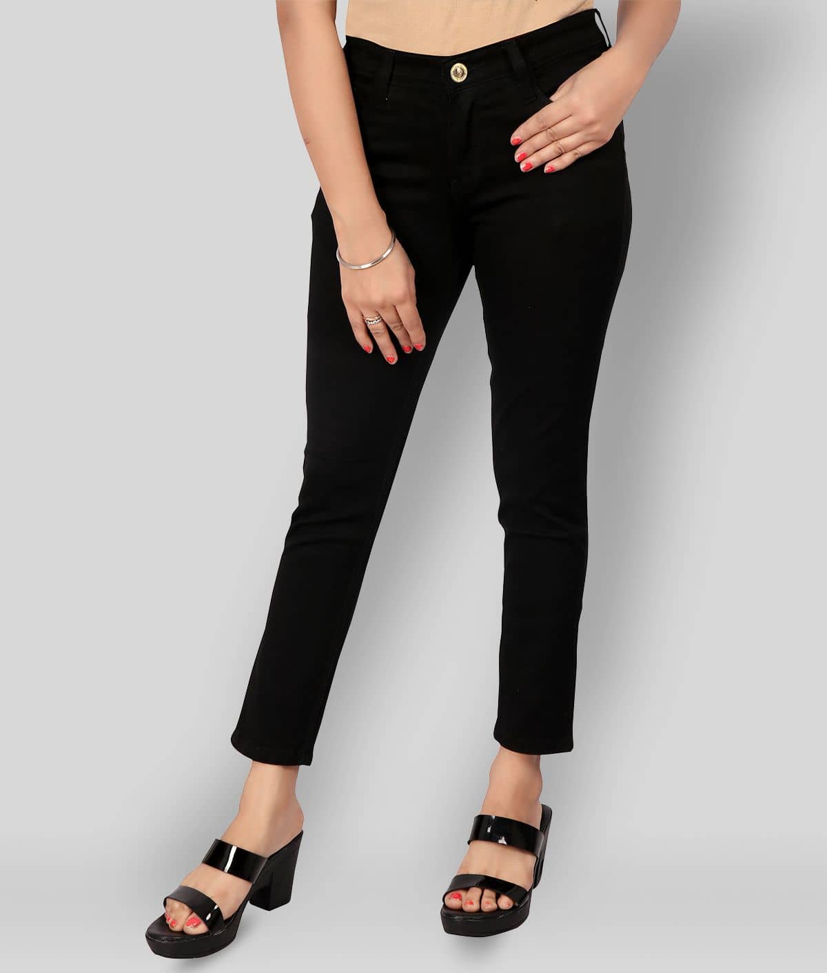 JB JUST BLACK - Black Lycra Women's Jeans ( Pack of 1 ) - Jeans | Buy online on ZillyBuy