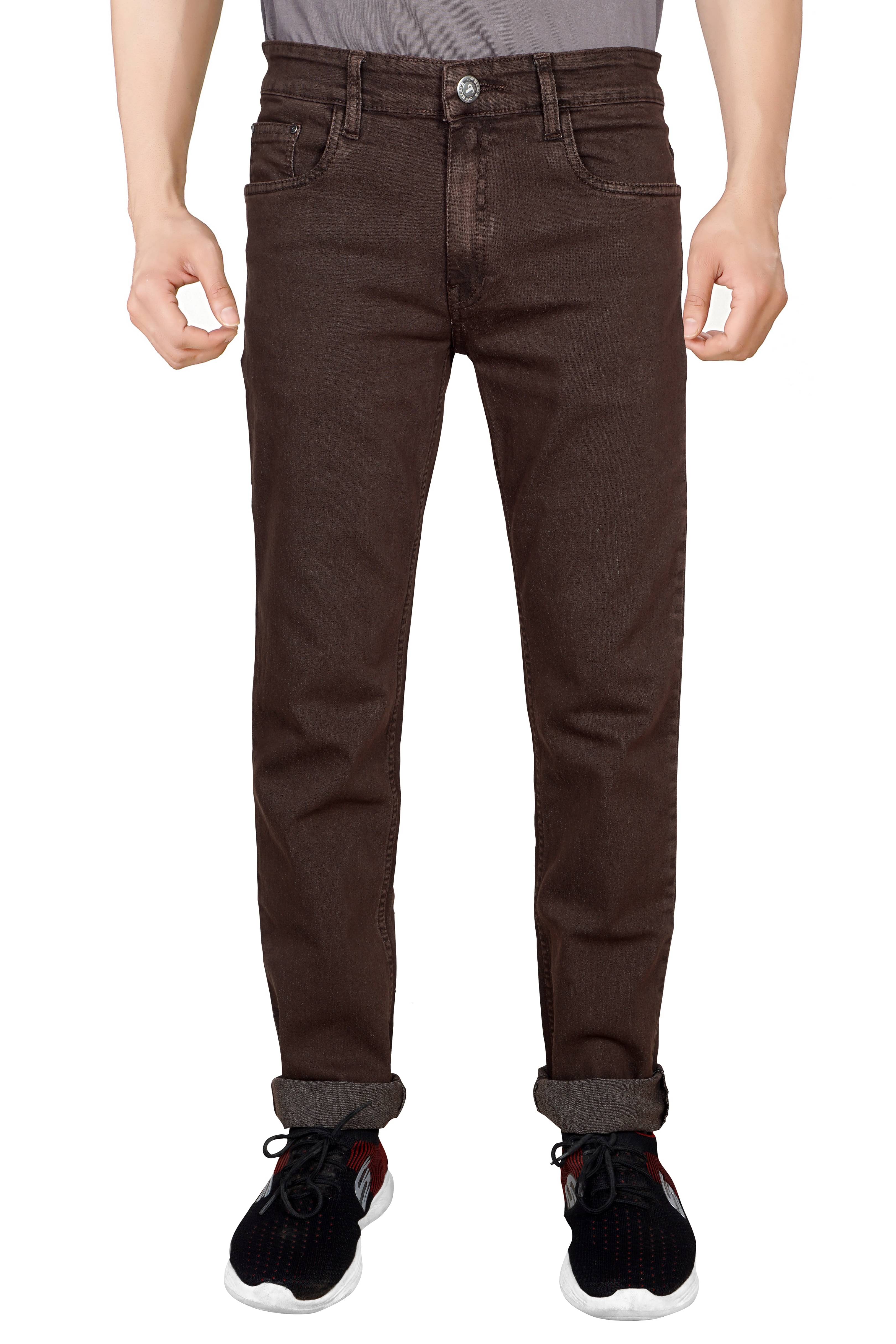     			JB JUST BLACK Slim Fit Solid Men's Jeans - Dark Brown ( Pack of 1 )