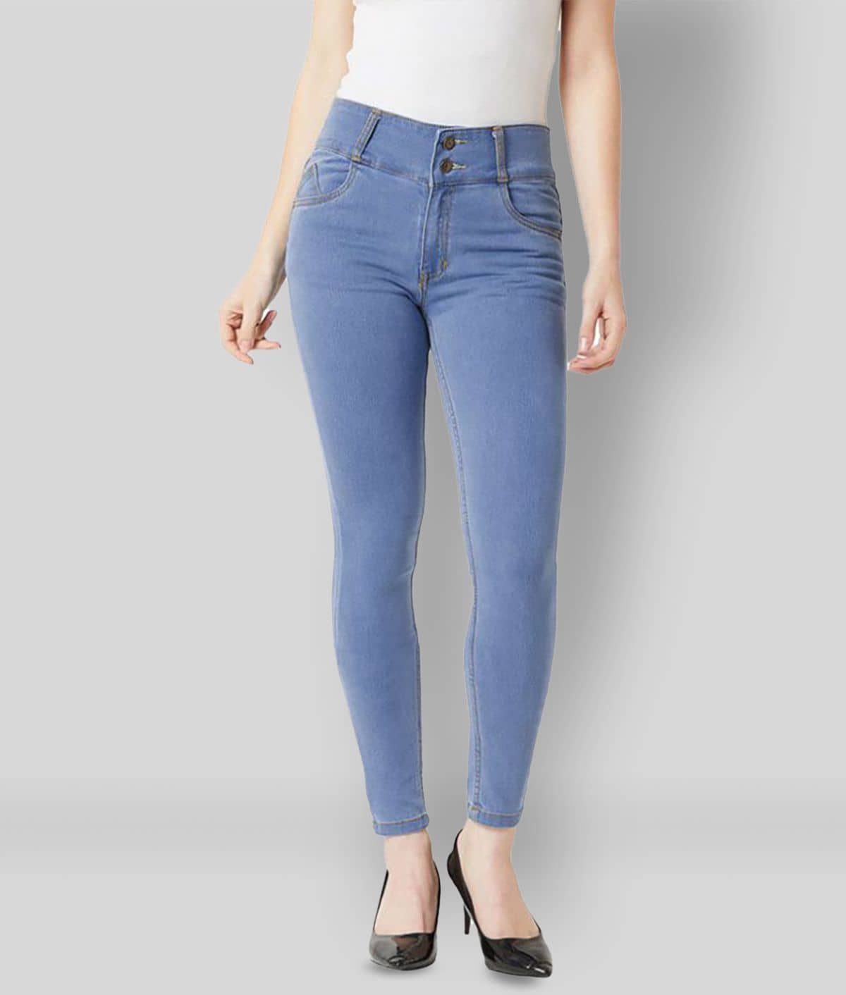Miss Chase - Blue Cotton Skinny Fit Women's Jeans ( Pack of 1 ) - Jeans | Buy online on ZillyBuy