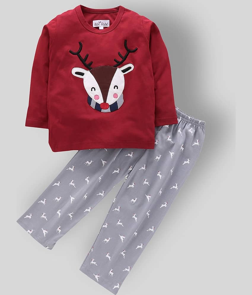 Nite Flite Pack of 1 Girls Cotton Nightsuit Set ( Multicolor ) - Nightwear & Loungewear | Buy online on ZillyBuy