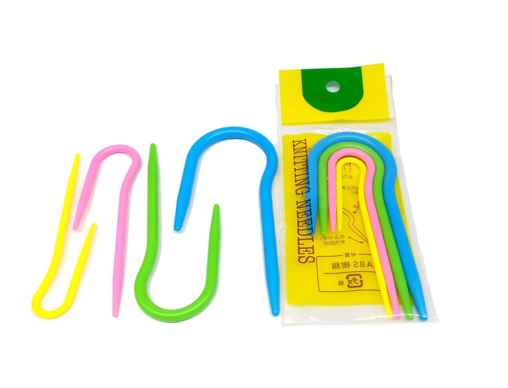 PRANSUNITA 4 Sizes U Shape Cable Stitch Knitting Holders Plastic Needle - Crochet Hook Sewing Accessories Tool, Multicolor PRANSUNITA 4 Sizes U Shape Cable Stitch Knitting Holders Plastic Needle - Crochet Hook Sewing Accessories Tool, Multicolor