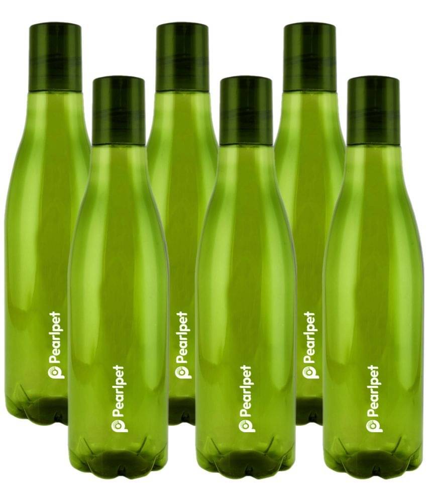     			PearlPet - Olive Green Water Bottle ( Pack of 6 )