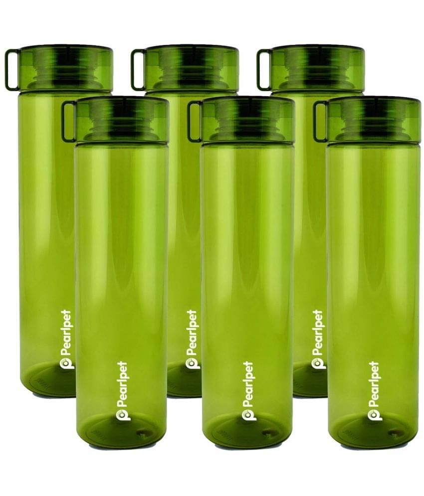     			PearlPet - Olive Green Water Bottle ( Pack of 6 )