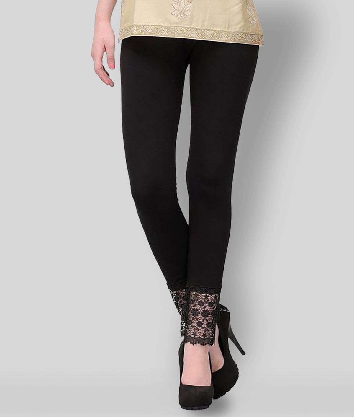     			Robin Romeo - Black Viscose Women's Churidar ( Pack of 1 )