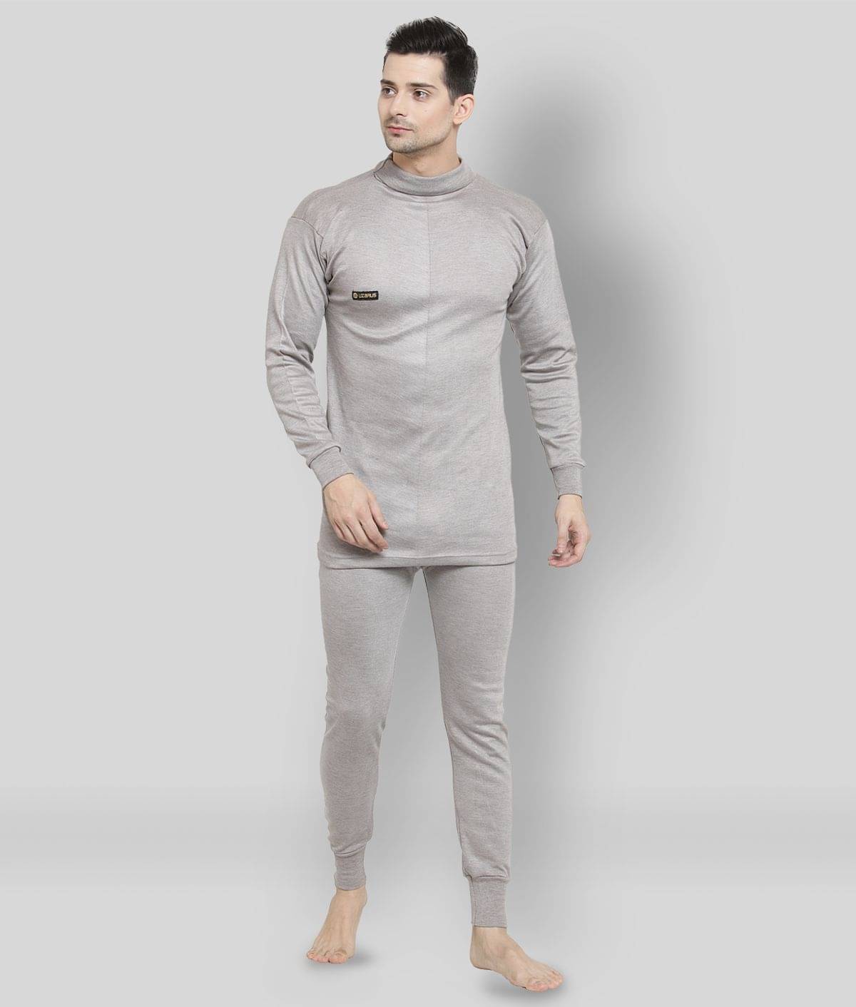 Uzarus Pack of 1 Cotton Blend Thermal Sets For Men's ( Brown ) Uzarus Pack of 1 Cotton Blend Thermal Sets For Men's ( Brown )