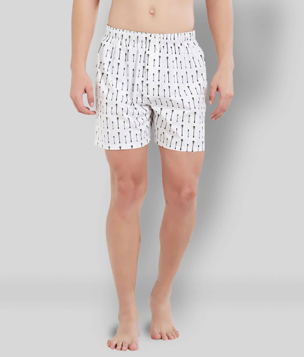 XYXX Pack of 2 Cotton Boxers For Men's ( White )