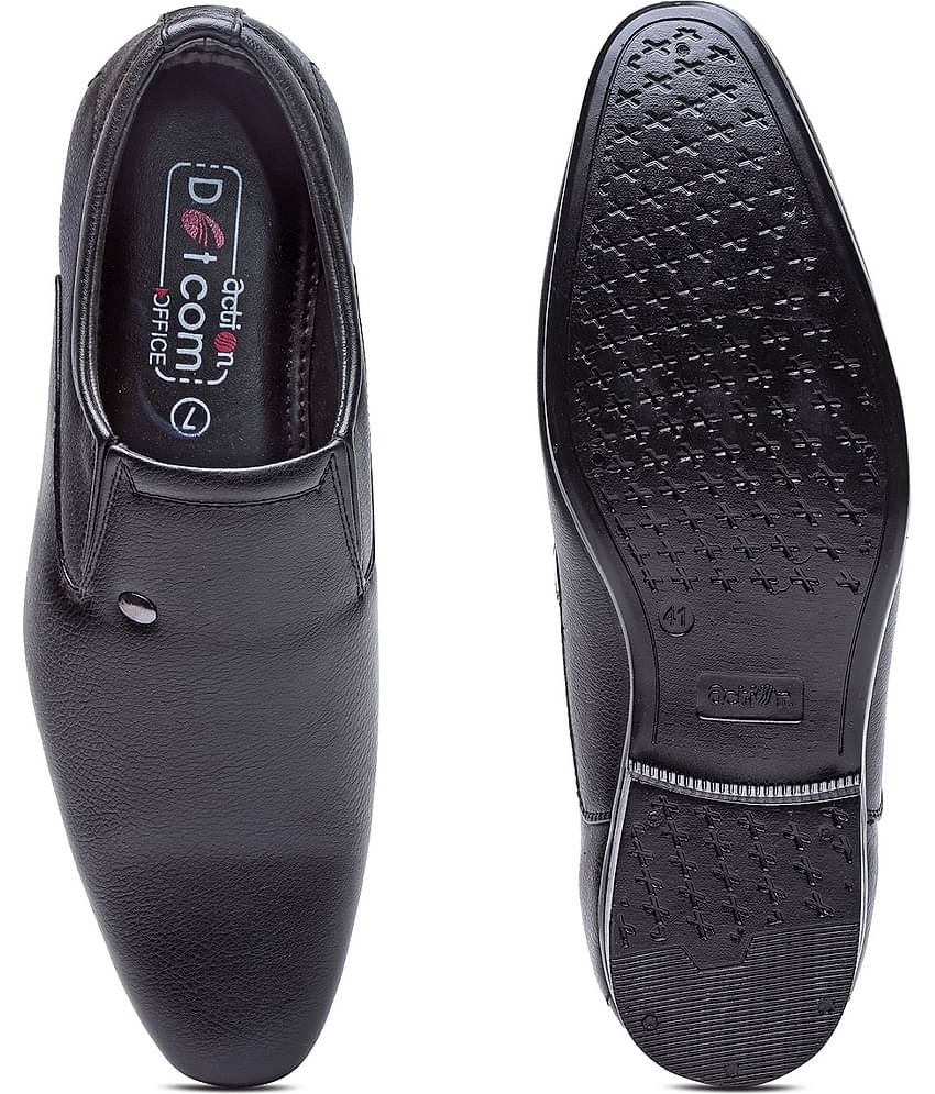 Action - Black Men's Slip On Formal Shoes