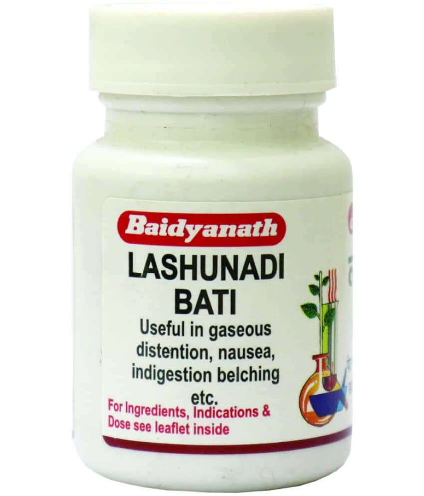 Baidyanath Lashunadi Bati 80 Tablets (Pack of 2) Digestive Problems, Laxative & Stimulant