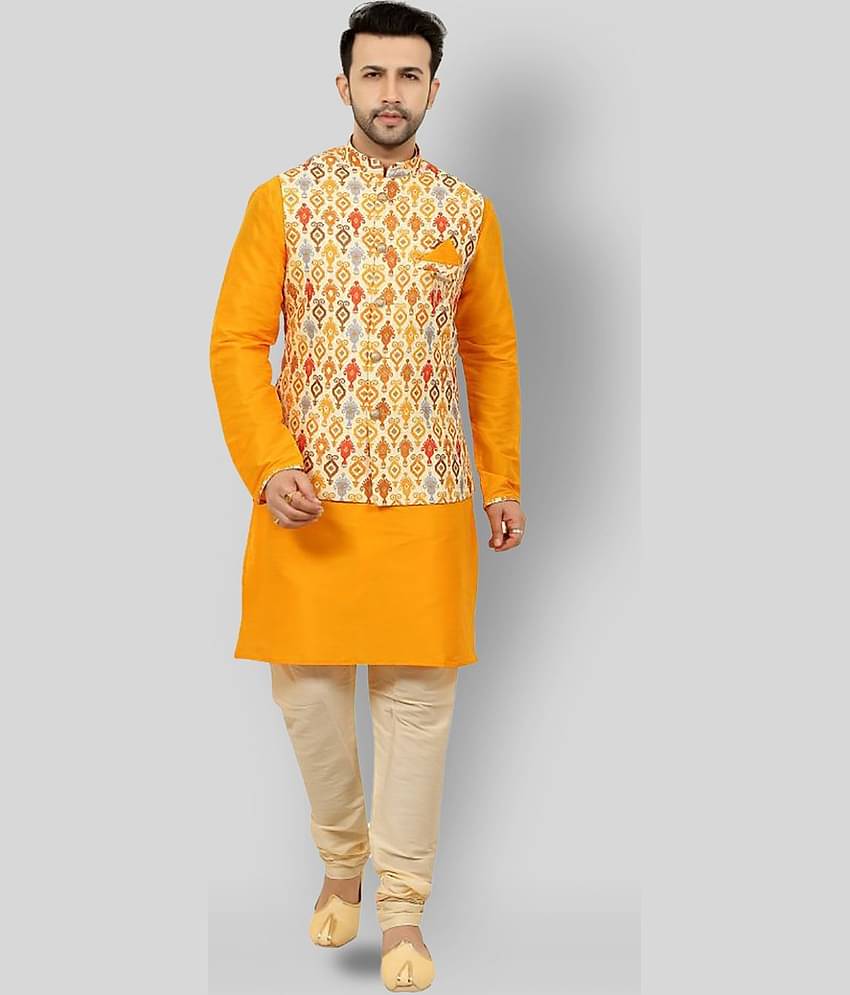 Paul Street - Blue Cotton Blend Slim Fit Men's Kurta Pyjama Set ( Pack of 1 )