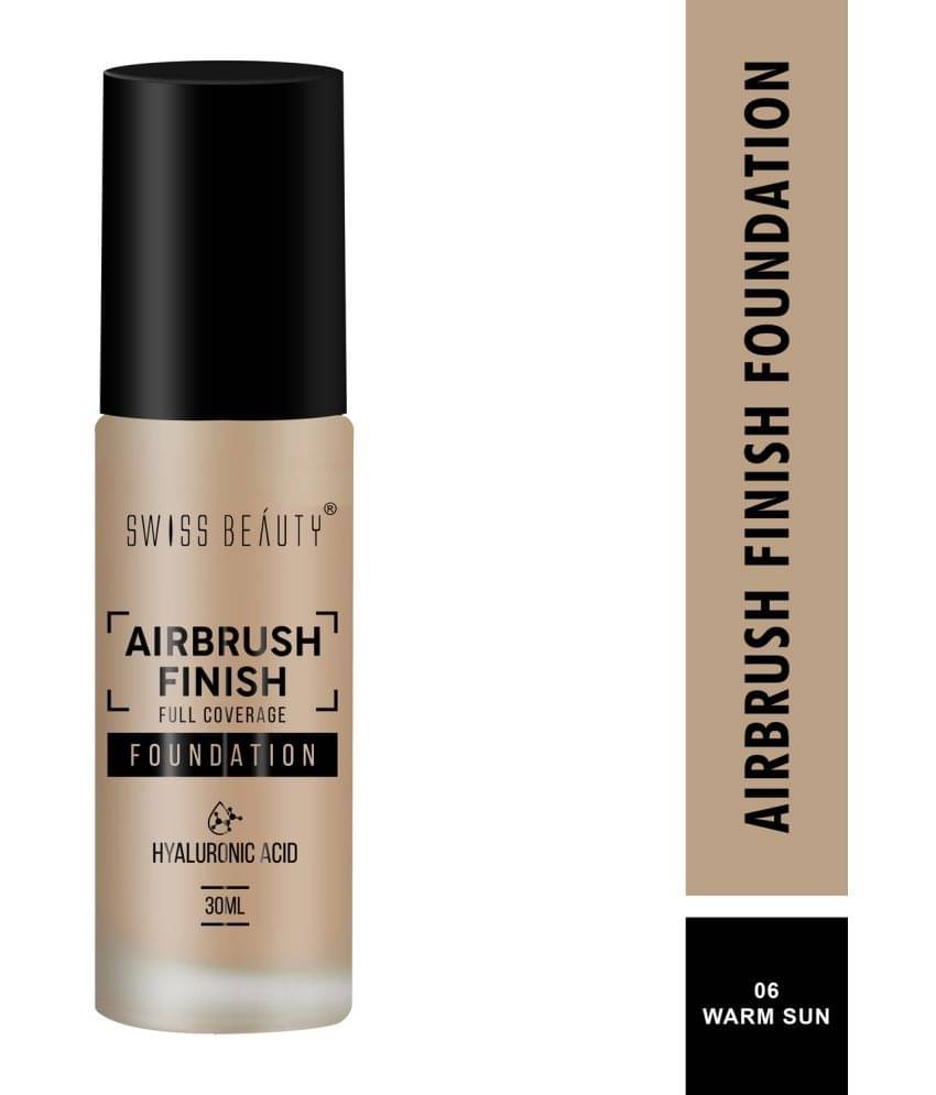     			Swiss Beauty Airbrush Finish Full Coverage Foundation - (Warm Sun, 30ml)