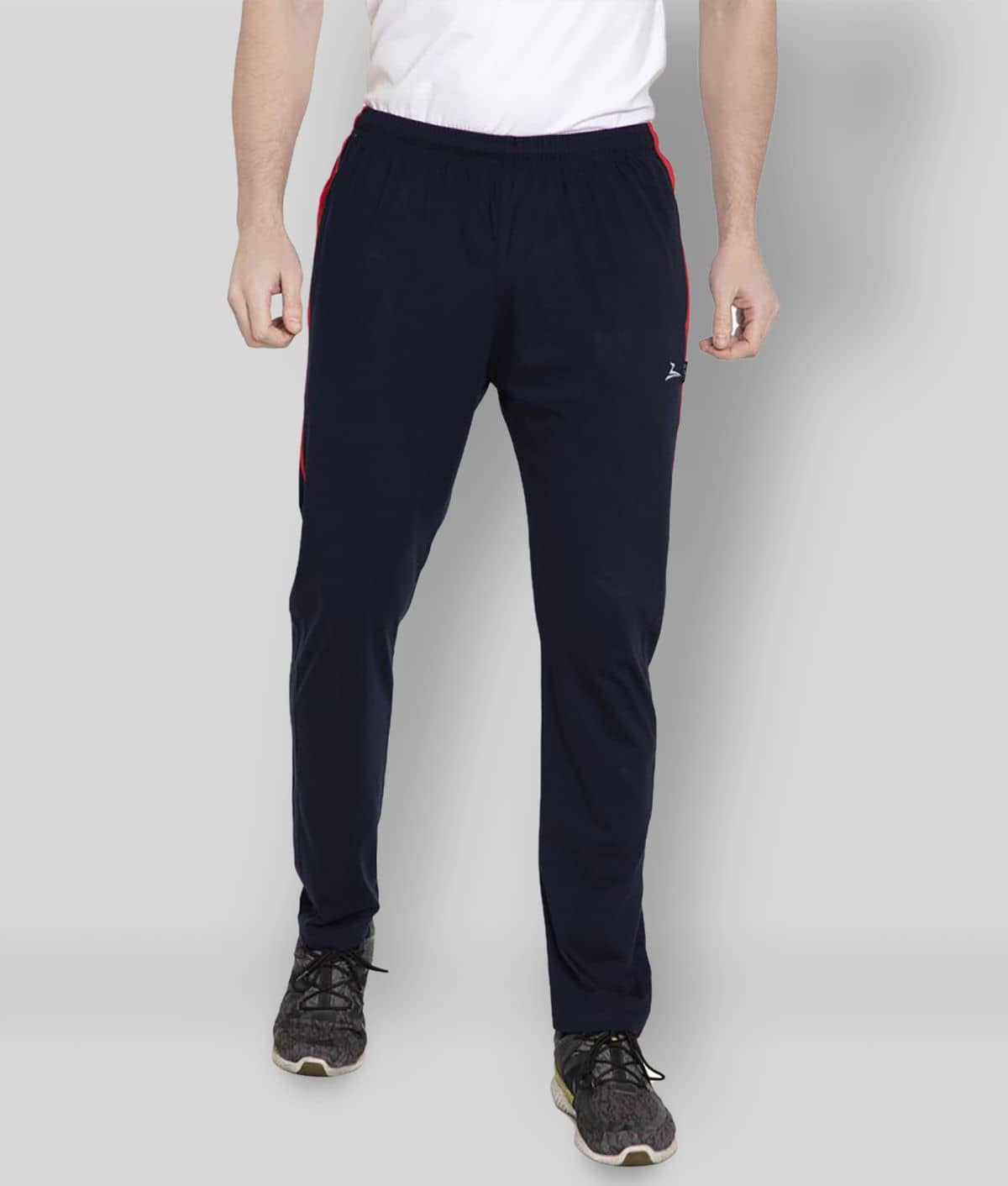 Zeffit - Navy Blue Cotton Blend Men's Sports Trackpants ( Pack of 1 ) - Track Pants | Buy online on ZillyBuy