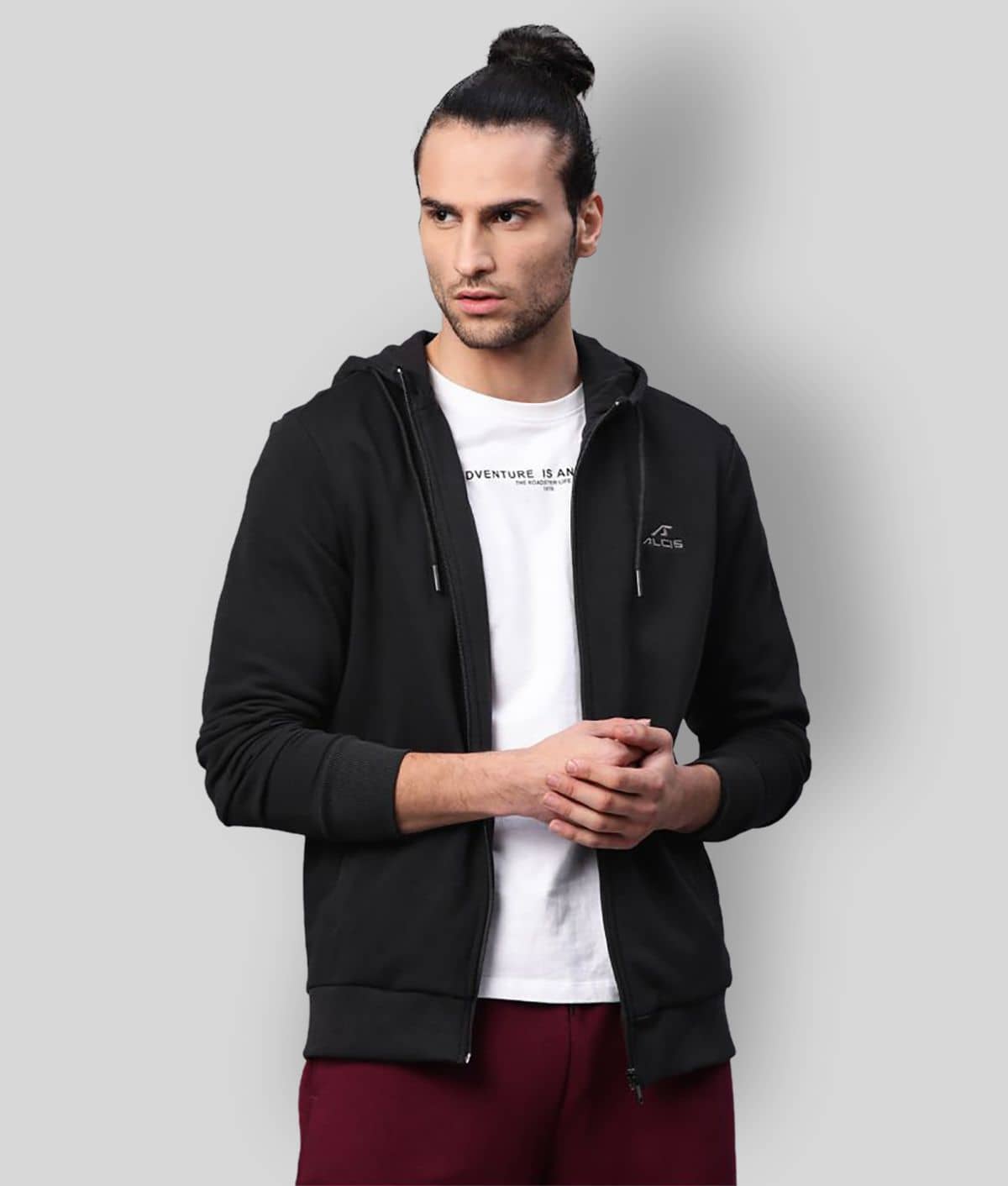 Alcis -  Black Cotton Men's Gym Jacket ( Pack of 1 )