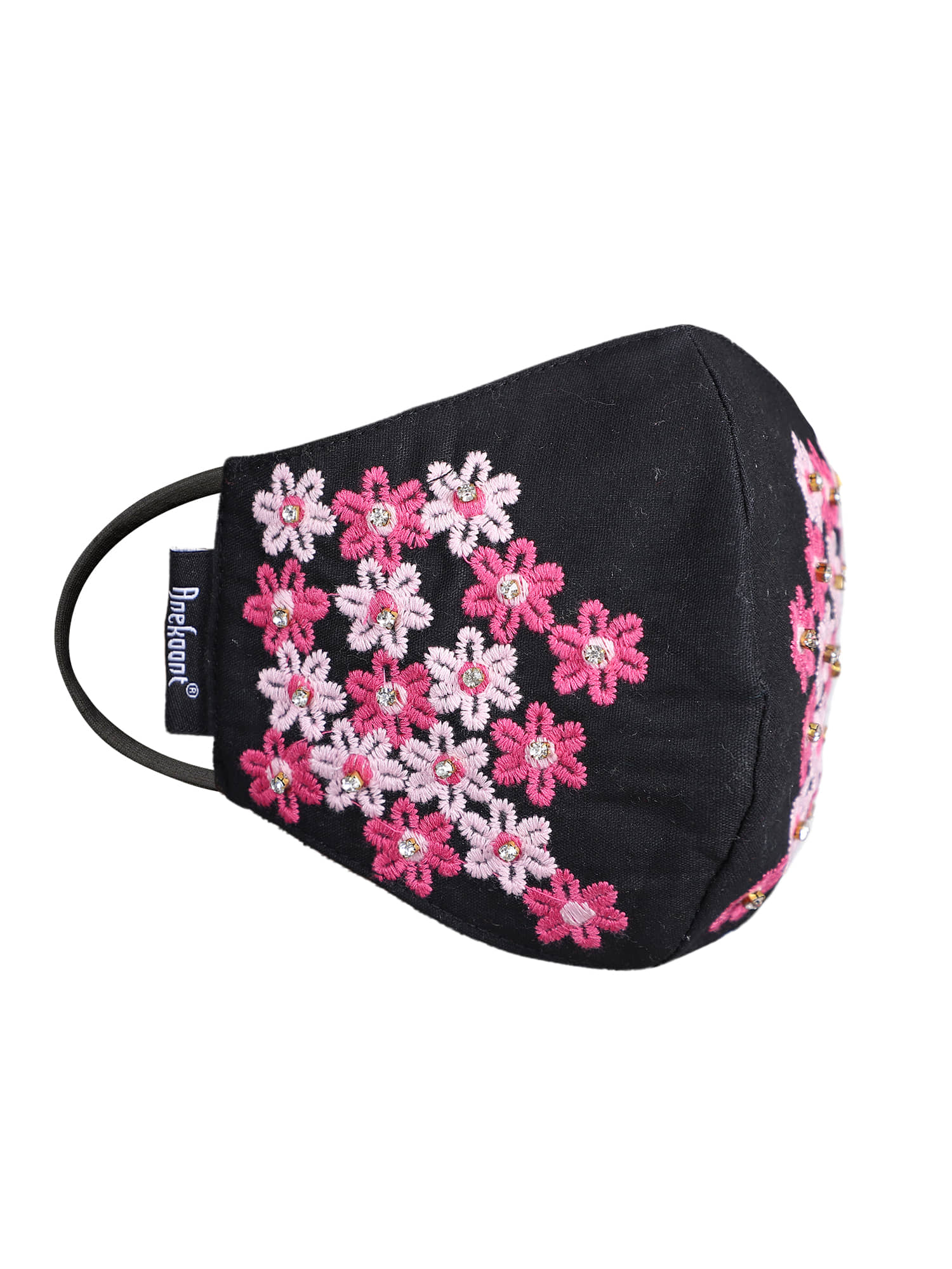 Anekaant - Black Cotton Mask ( Pack of 1 )