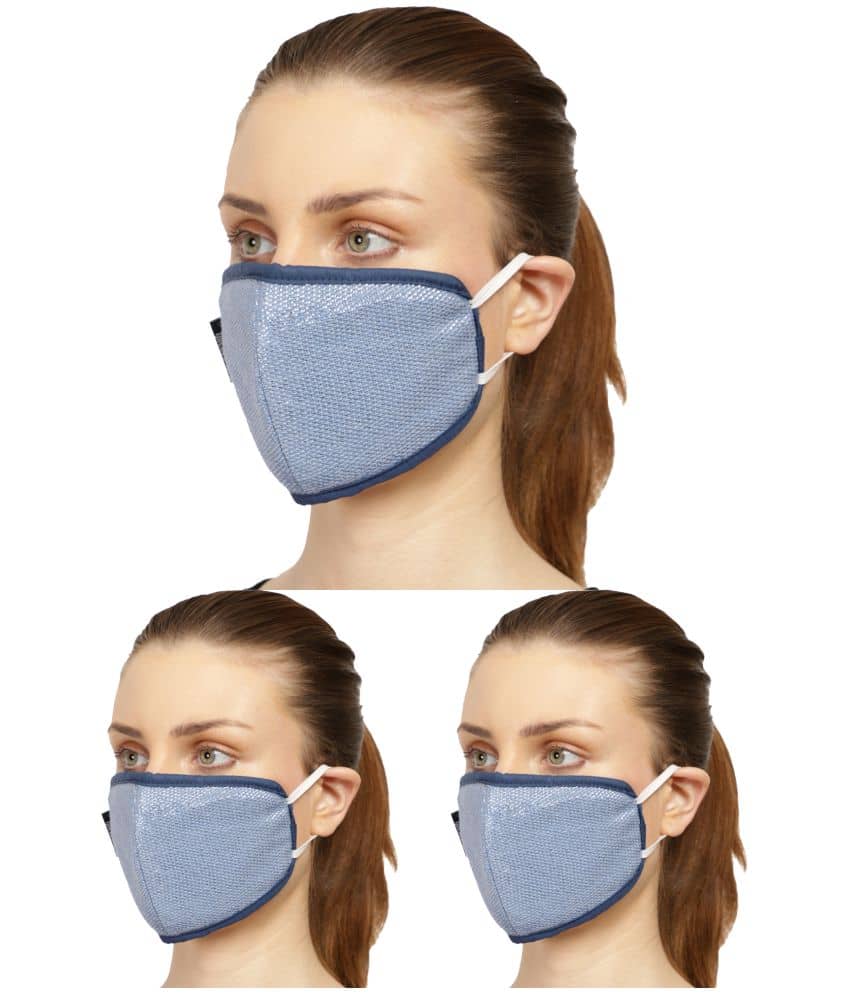 Anekaant - Blue 3 Ply Mask ( Pack of 3 )