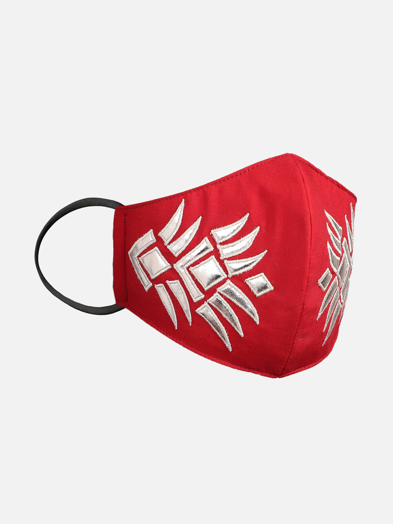 Anekaant - Red Cotton Mask ( Pack of 1 )