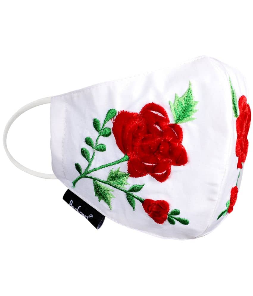 Anekaant - White Cotton Mask ( Pack of 1 )
