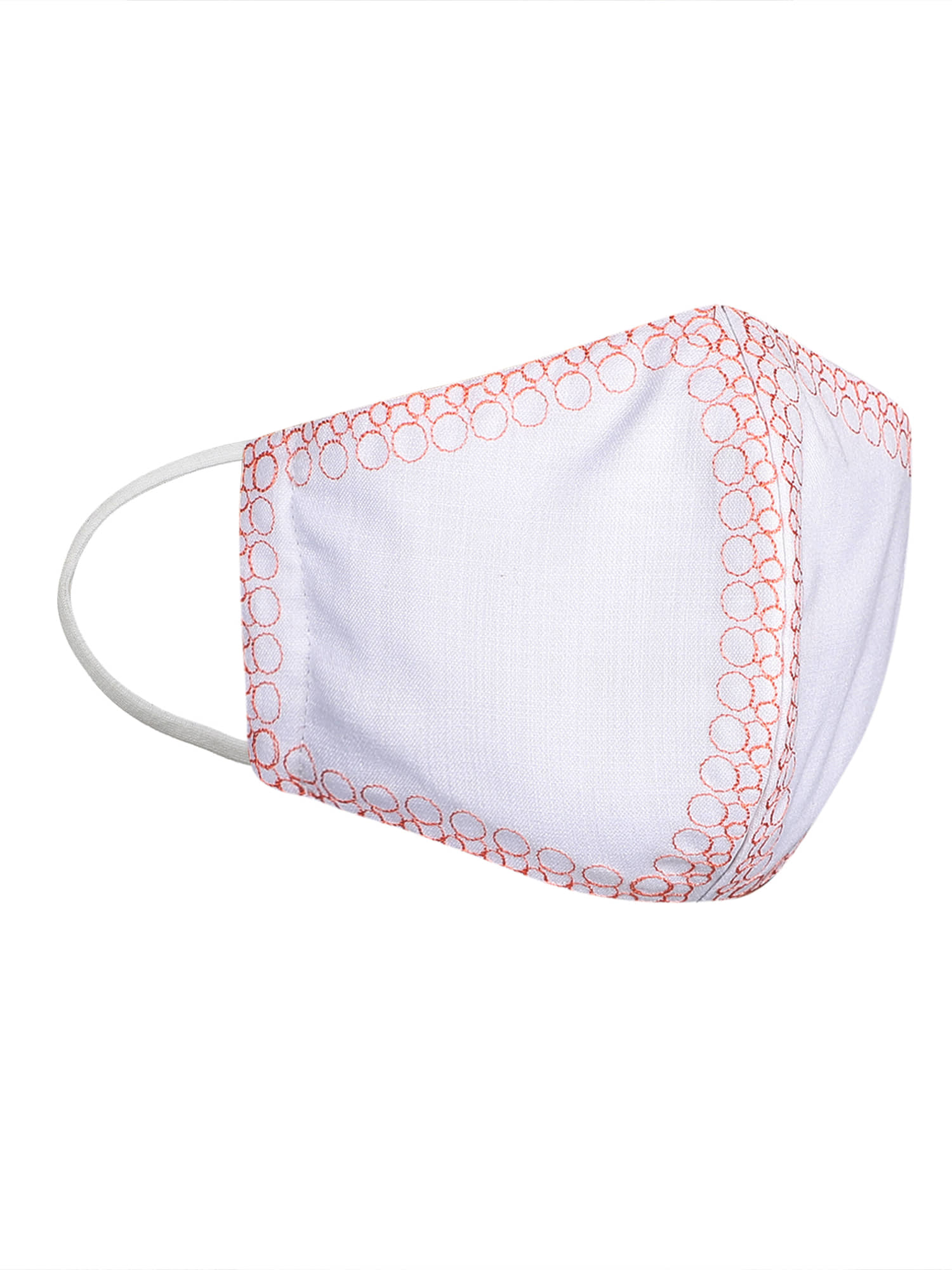 Anekaant - White Cotton Mask ( Pack of 1 )