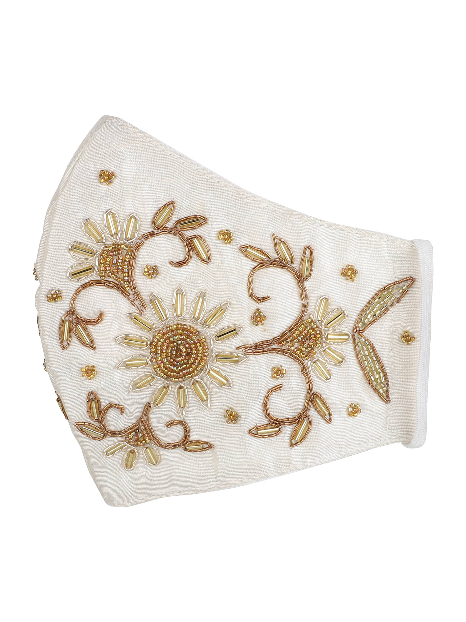 Anekaant - White Cotton Mask ( Pack of 1 )