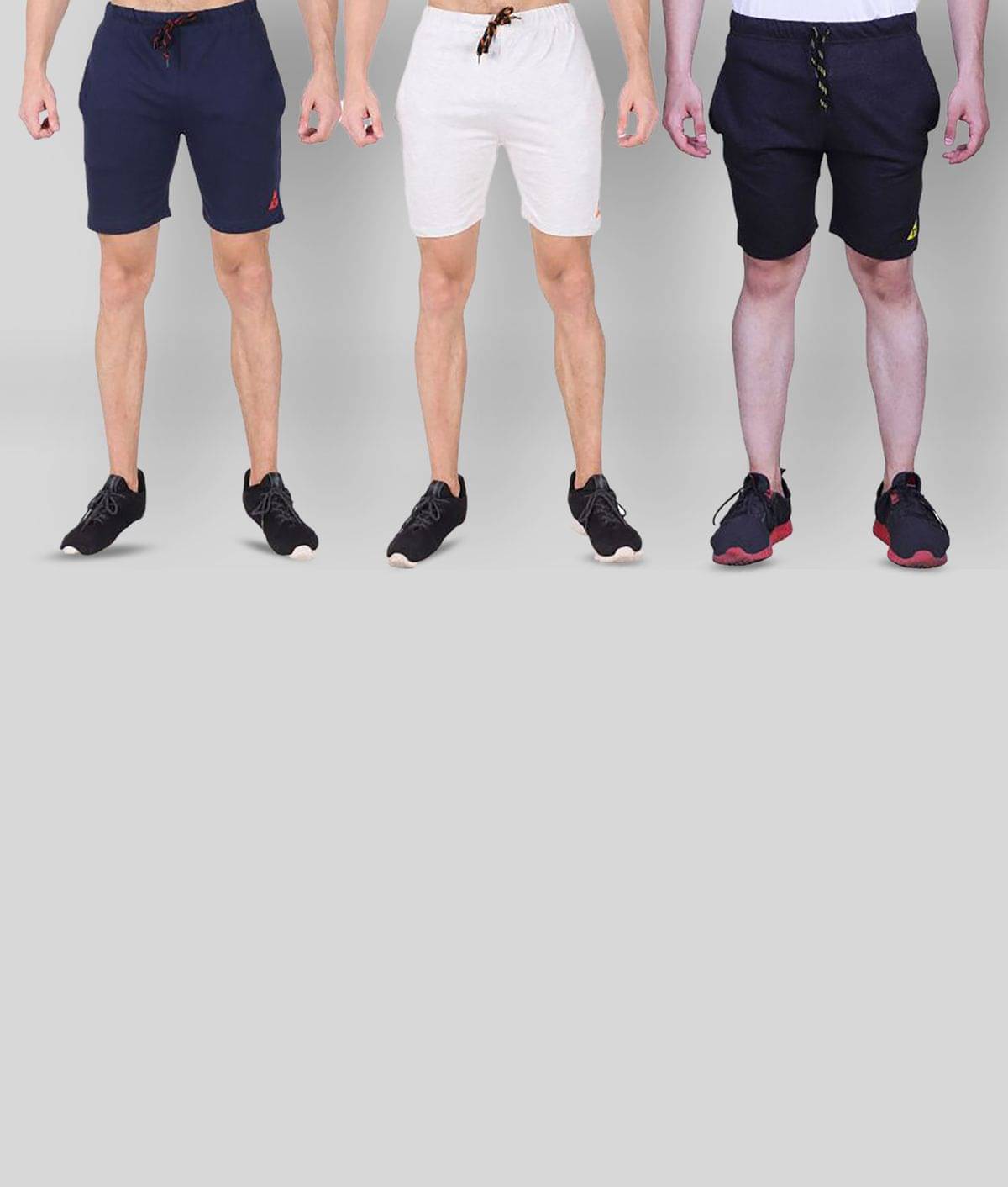     			Ardeur - Cotton Blend Off-White Men's Shorts ( Pack of 3 )