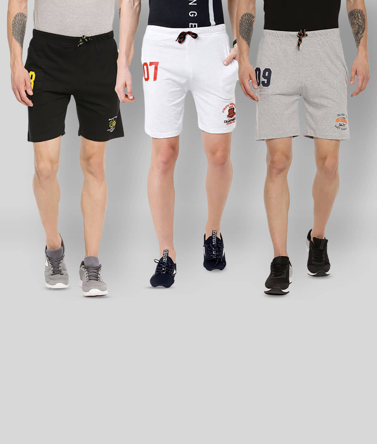 Ardeur - Multi Cotton Blend Men's Shorts ( Pack of 3 ) - Shorts | Buy online on ZillyBuy