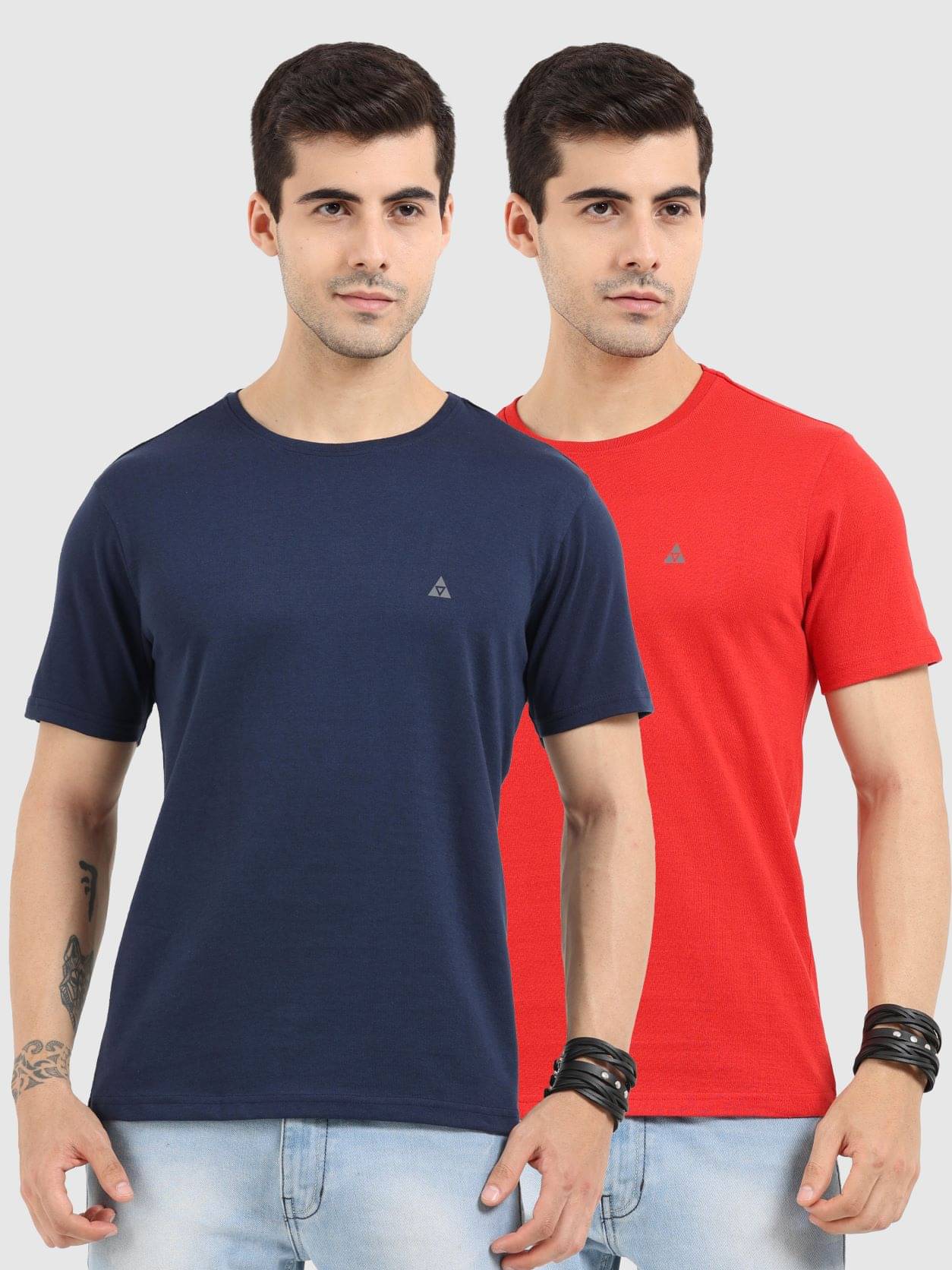 Ardeur Pack of 2 Cotton Regular Fit Men's T-Shirt ( Multicolor ) Ardeur Pack of 2 Cotton Regular Fit Men's T-Shirt ( Multicolor )