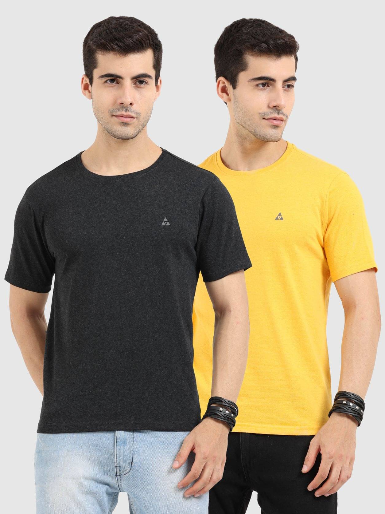 Ardeur Pack of 2 Cotton Regular Fit Men's T-Shirt ( Multicolor ) Ardeur Pack of 2 Cotton Regular Fit Men's T-Shirt ( Multicolor )