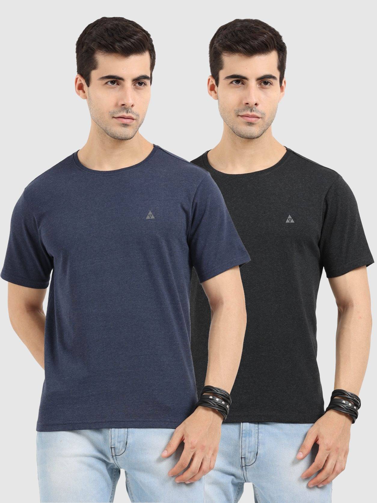 Ardeur - Multi Cotton Regular Fit Men's T-Shirt ( Pack of 2 ) Ardeur - Multi Cotton Regular Fit Men's T-Shirt ( Pack of 2 )