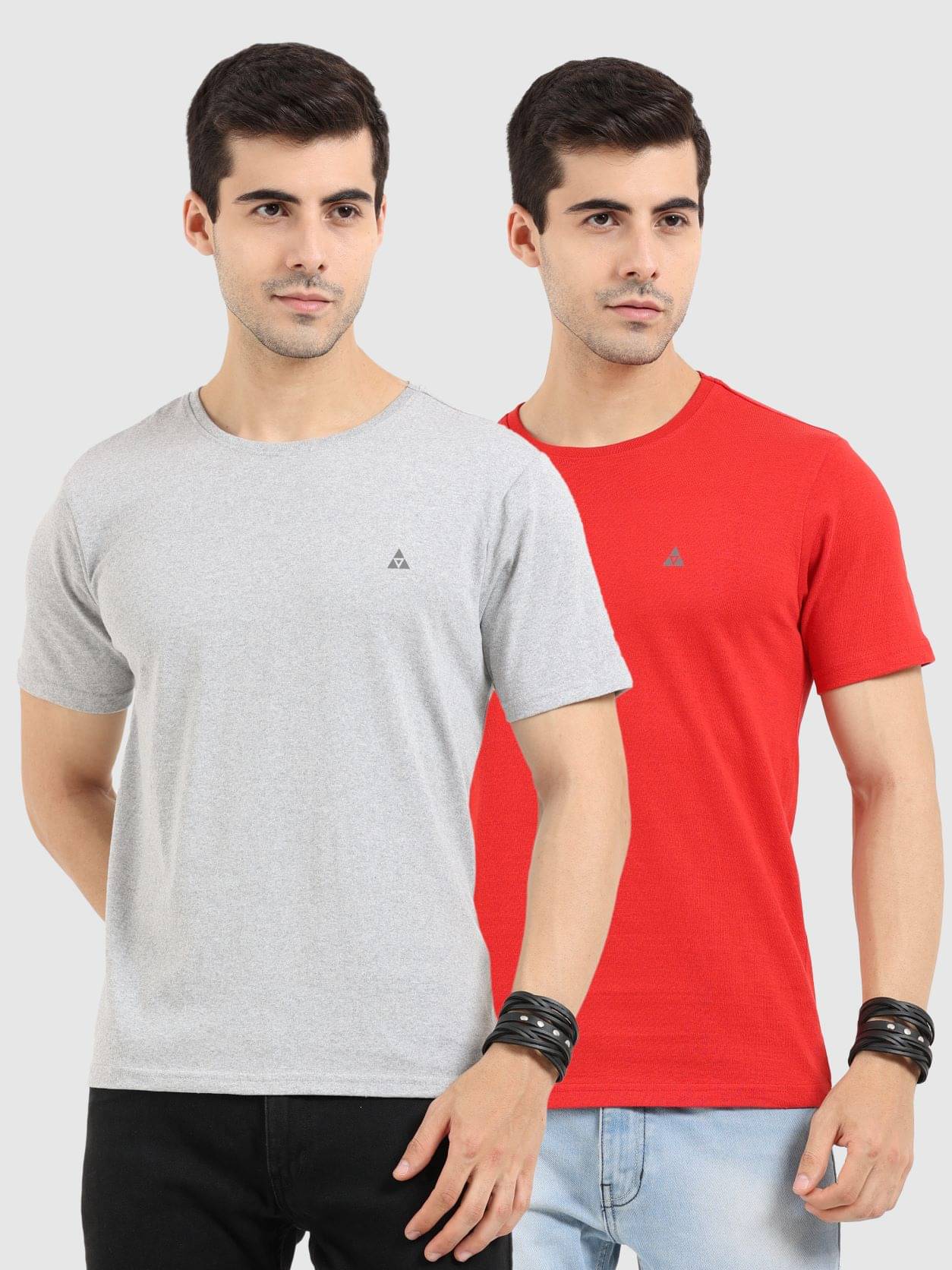 Ardeur Pack of 2 Cotton Regular Fit Men's T-Shirt ( Multicolor ) Ardeur Pack of 2 Cotton Regular Fit Men's T-Shirt ( Multicolor )