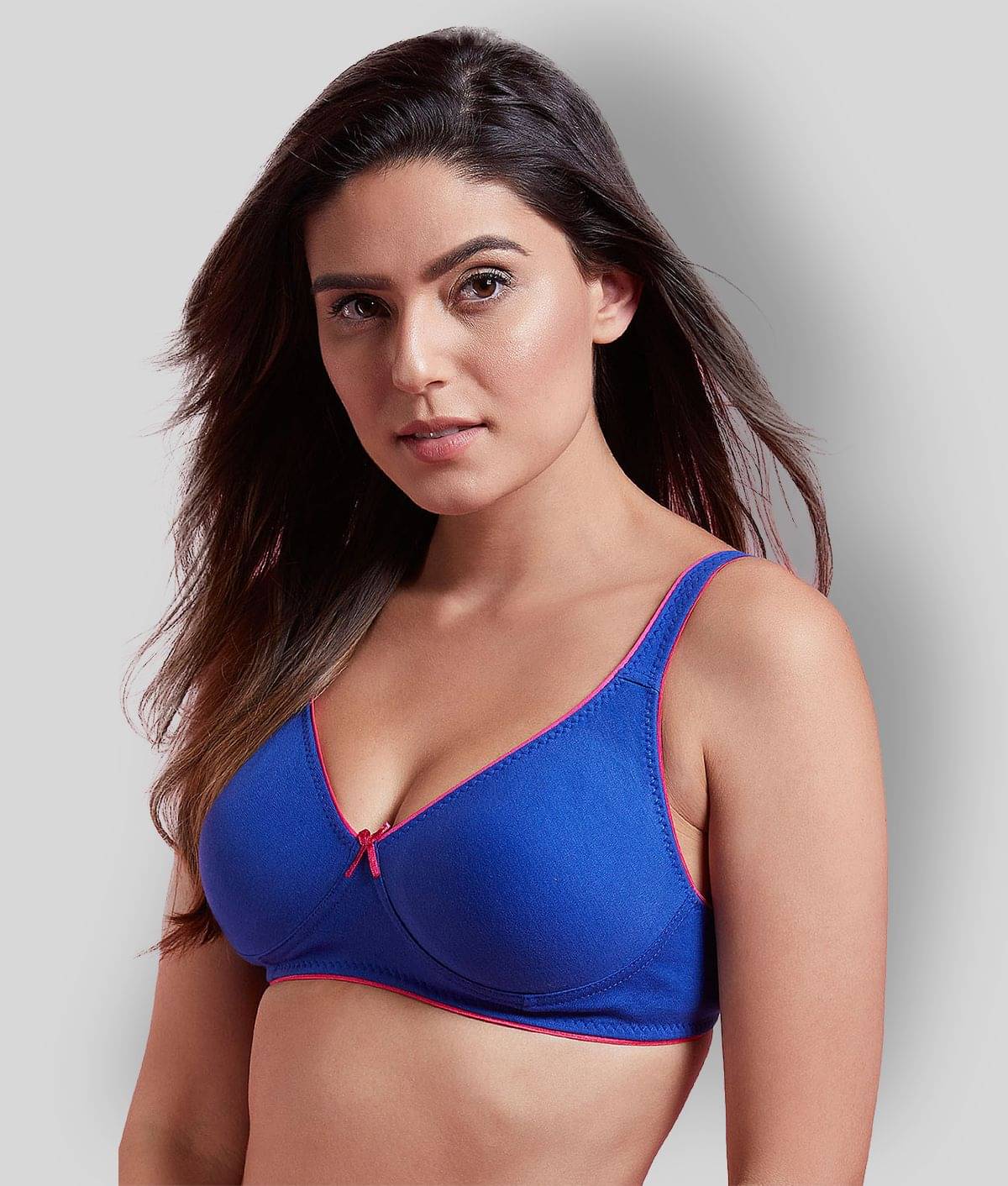 Clovia Cotton Non Padded Women's T-Shirt Bra ( Blue ) Clovia Cotton Non Padded Women's T-Shirt Bra ( Blue )