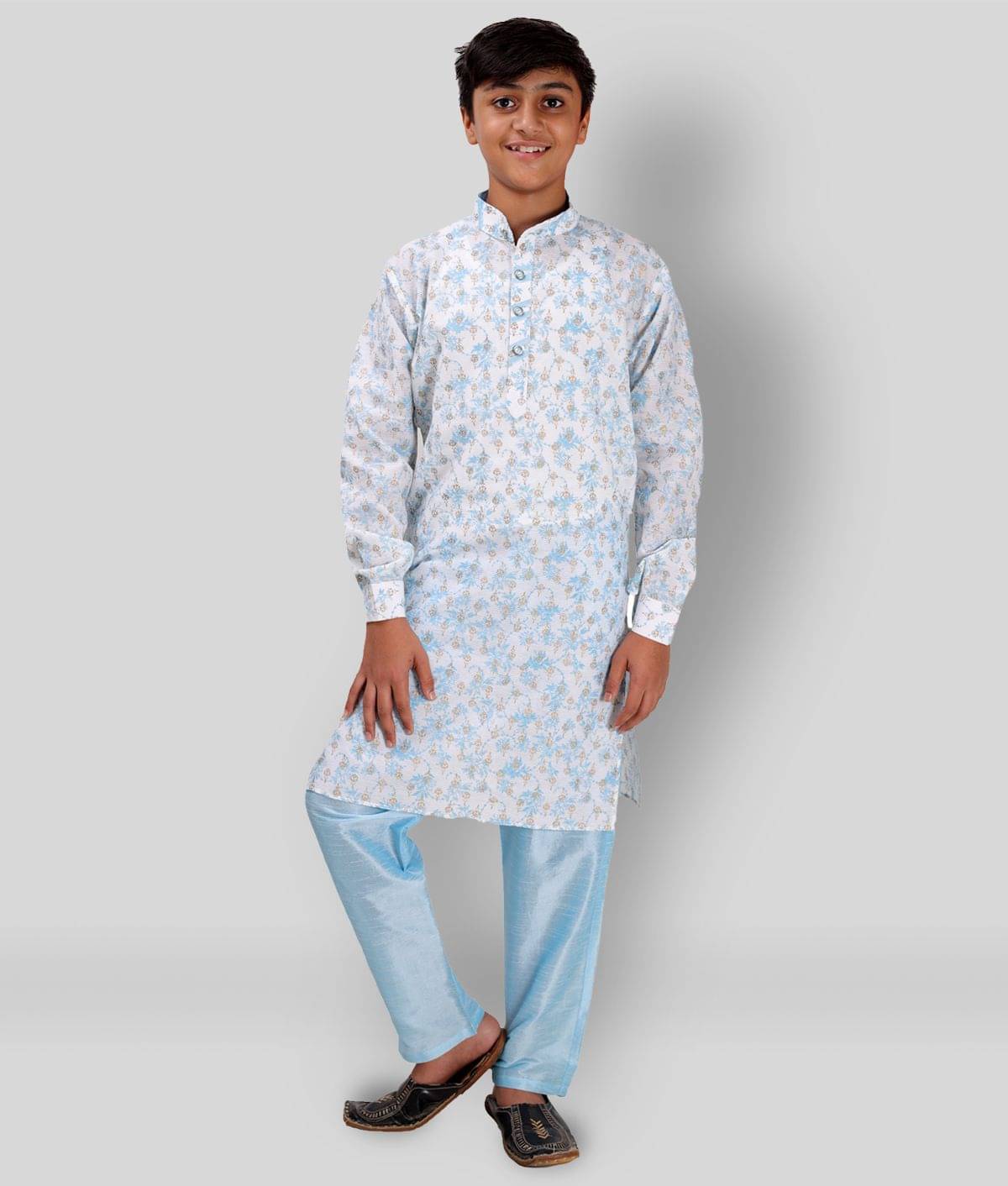 Fourfolds Pack of 1 Boys Cotton Blend ( Green )     			Fourfolds Pack of 1 Boys Cotton Blend ( Green )