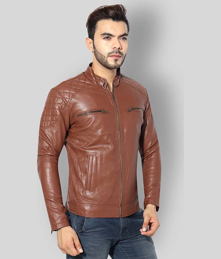 GARMADIAN Brown Biker Jacket