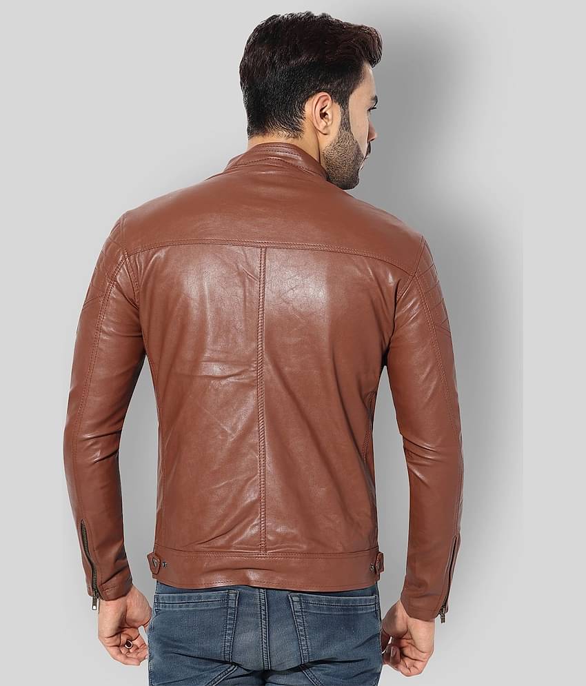 GARMADIAN Brown Biker Jacket