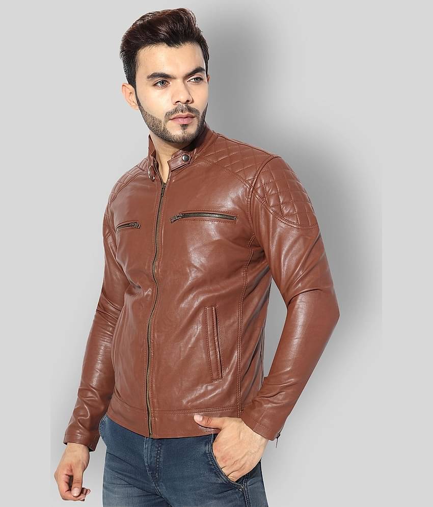 GARMADIAN Brown Biker Jacket