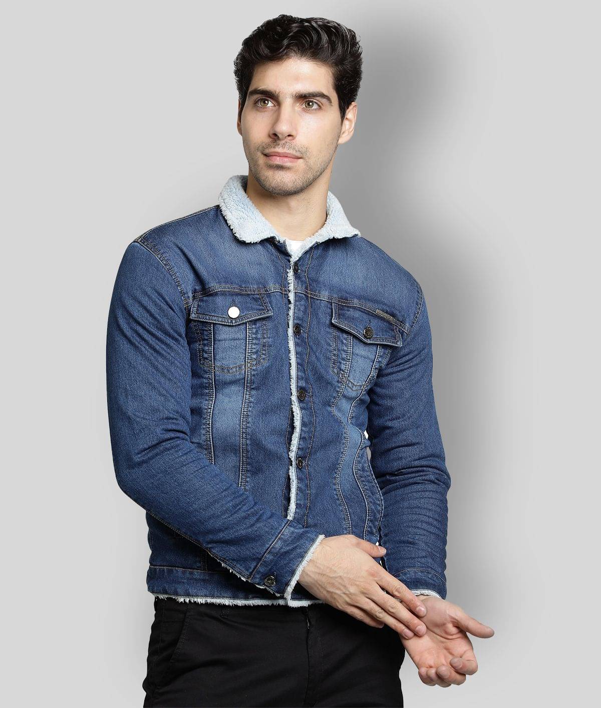     			NUEVOSPORTA - White Denim Regular Fit Men's Denim Jacket ( Pack of 1 )