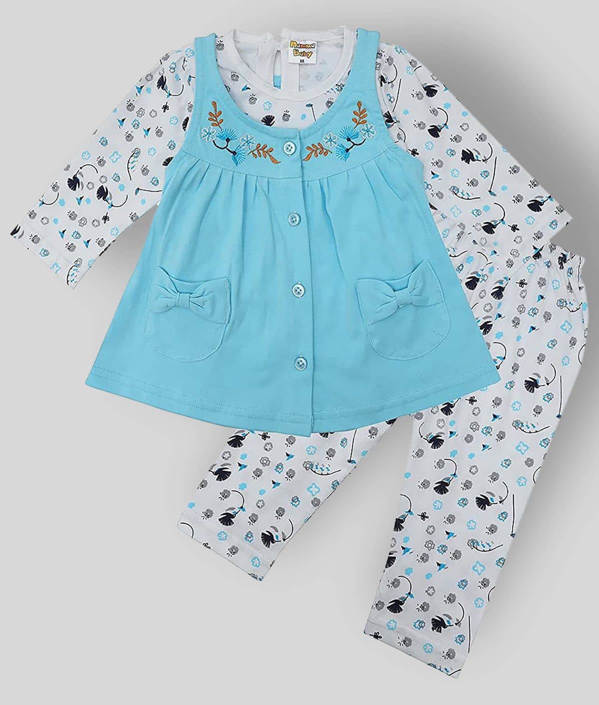 NammaBaby Pack of 1 Baby Girls Cotton Blend Dresses ( Multi )