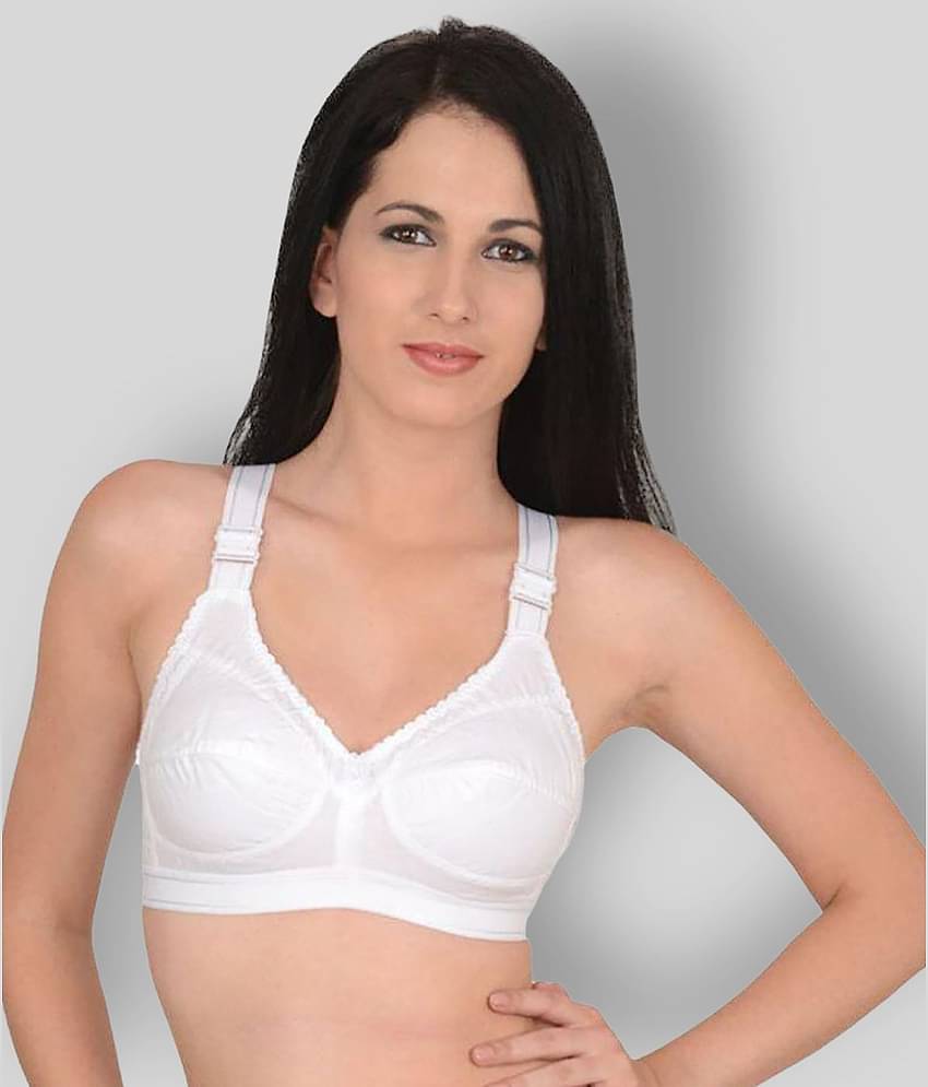 Softskin Pack of 2 Cotton Non Padded Women's Minimizer Bra ( White )