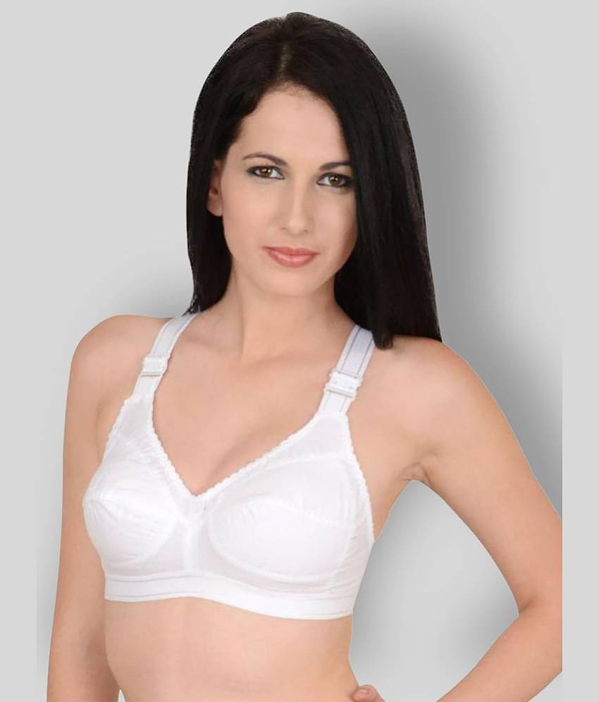 Softskin Pack of 2 Cotton Non Padded Women's Minimizer Bra ( White )