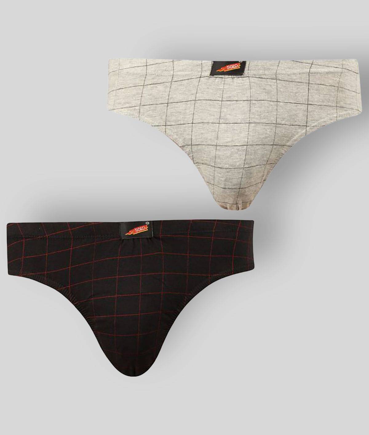     			Solo Pack of 2 Cotton Blend Briefs For Men's ( Multicolor )