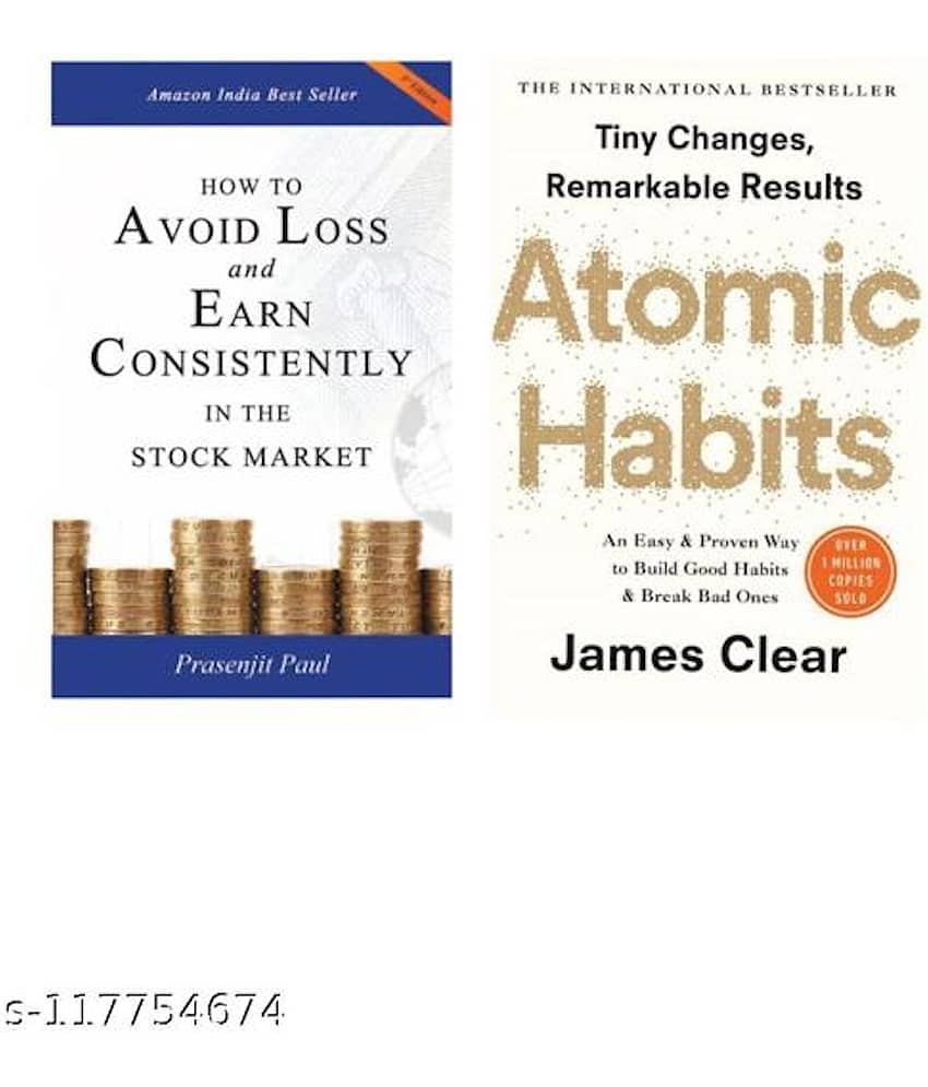 how to avoid loss and earn consistently in the stock market + Atomic Habits - Stationery | Buy online on ZillyBuy